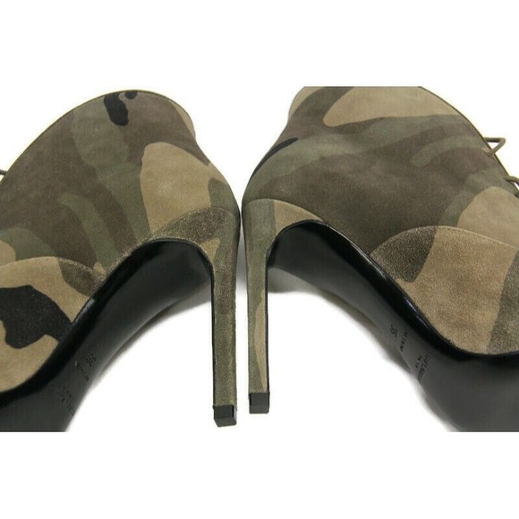 Saint Laurent Boots Pointed Toe CamO High Heel Ankle Booties Size 36 US 5 w BOX - Picture 8 of 12